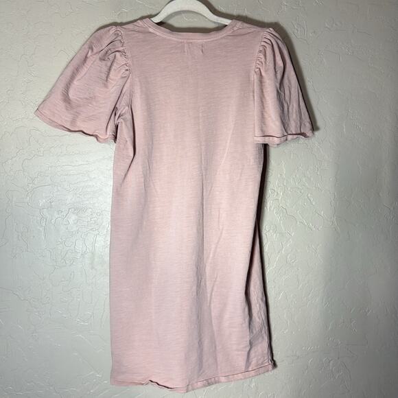 Nation LTD Mallory Flutter Sleeve Shirt Dress in light pink size Xs. - Picture 6 of 6